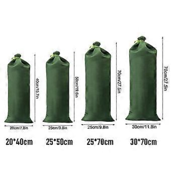 Återanvändbar Vattenskyddsbarriär Sandsäck Non-woven Sandsäckar Vattentät Dörrskydd (25*50cm)