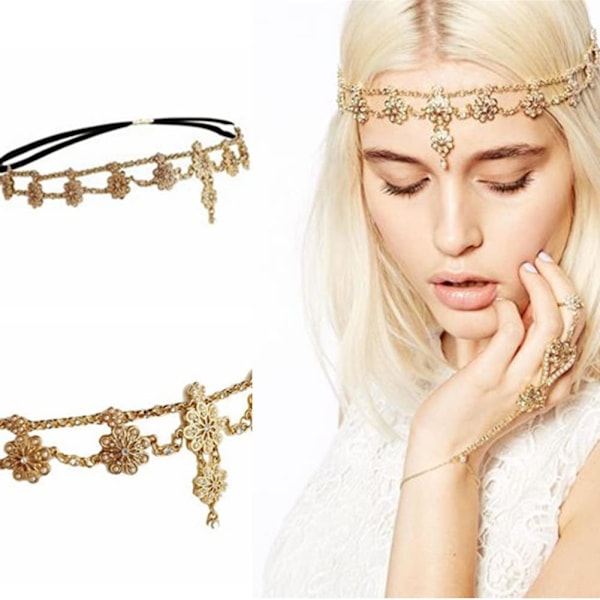 Kristall Bröllop Huvudkedjor, Bohemisk Rhinestone Diamant J