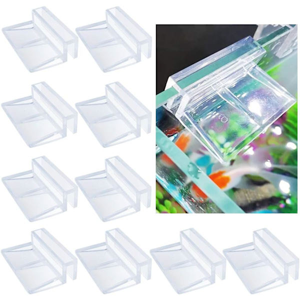 Akvarieunderstøttelse (10 mm), Akryl Akvarieunderstøttelsesklemmer Klemme Akvarium Tankholder Akvarium Fisketank Tilbehør
