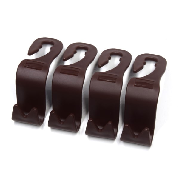 Bilförvaringskrokar Krokar för baksätesväskehållare (4-pack brun)