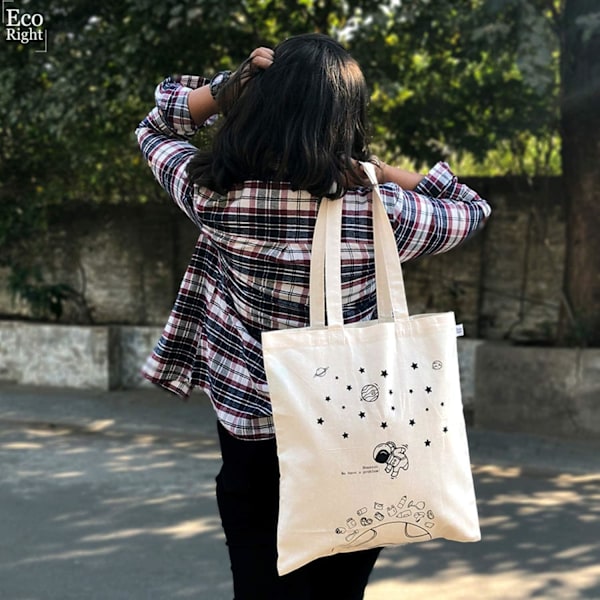 Canvas Tote Bag til Kvinder, Genanvendelige Indkøbsposer, Søde Tote Bags
