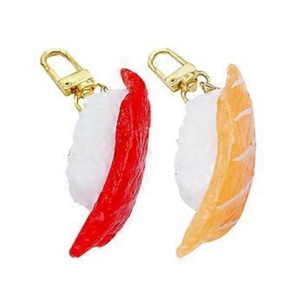 2 stk. Sushi Nøglering Vedhæng Nøgleholder Taske Hængende Ornament (Tilfældig Stil)