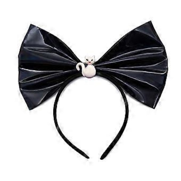 Maskerad Stor Rosett Hårband Spöke Dödskalle Hårband Halkfritt Huvudsmycke Fotorekvisita Maskerad Halloween Gotiska Tillbehör (Katt)