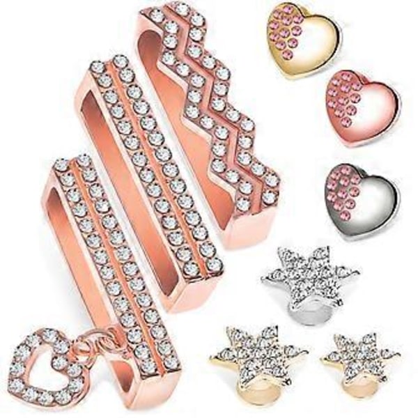 9 st Klockarmbandsberlocker med dekorativa ringöglor för smartklocka Klockarmbandstillbehör