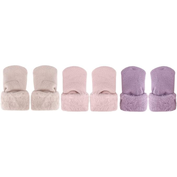 3 par 1-3 år flicka Tjocka halkfria babysockor med grepp Flicka