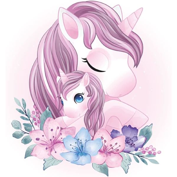 30x40cm Unicorn 5D diamantmalerisett M