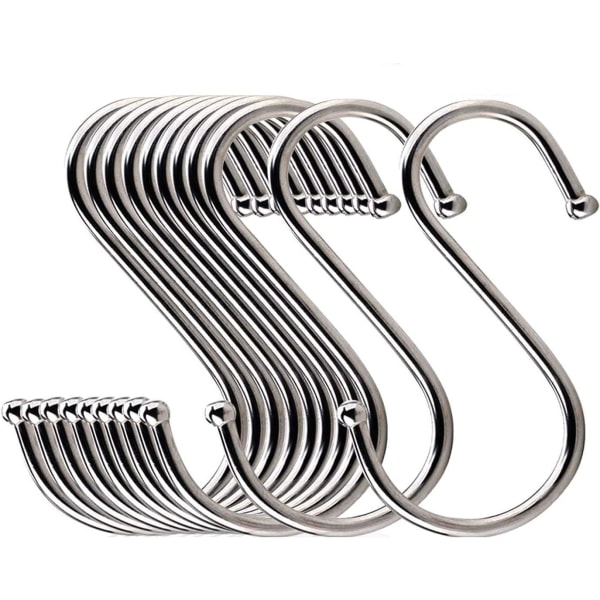 20 Pack 3.2 Inch S Shape Hooks Stainless Steel Hooks for Kit