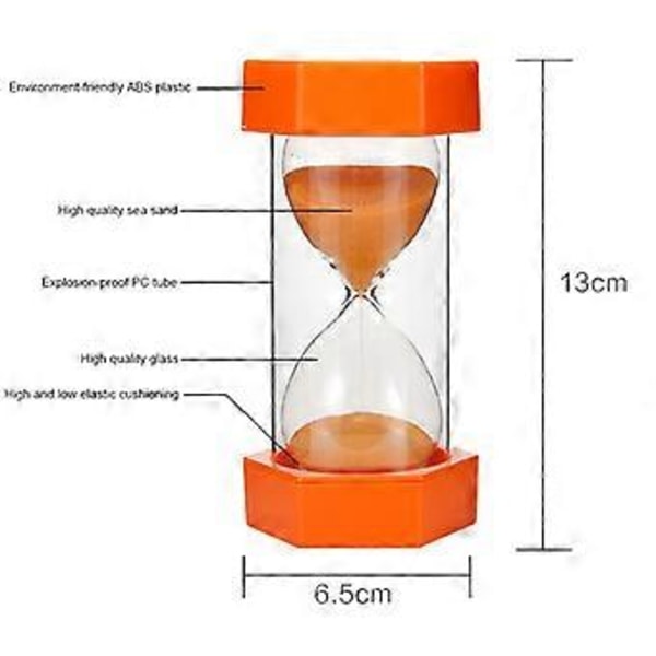 5/10/15/20/30 minuters timglas sandklocka ägg kökstimer tillbehör barnspel present (60 minuter lila)