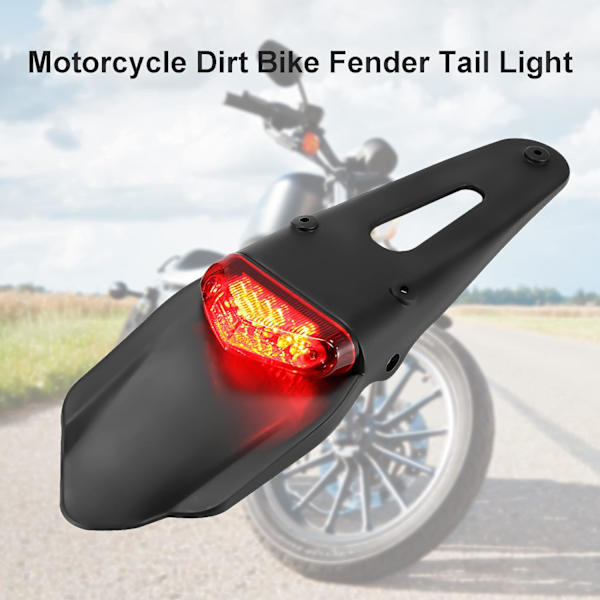 Motorcykel LED baglygte med mudderklap, baglygter til