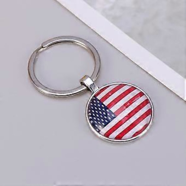 2 kpl Yhdysvaltain lippu USA Lippu Avaimenperä Isänmaallinen Avaimenperä Amerikan Lippu Avaimenperä USA Lippu Avaimenperä
