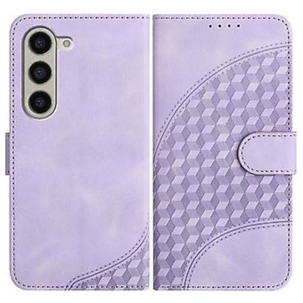 Elefantpräglad PU-fodral för Samsung Galaxy Z Fold5 5G (Ljuslila)