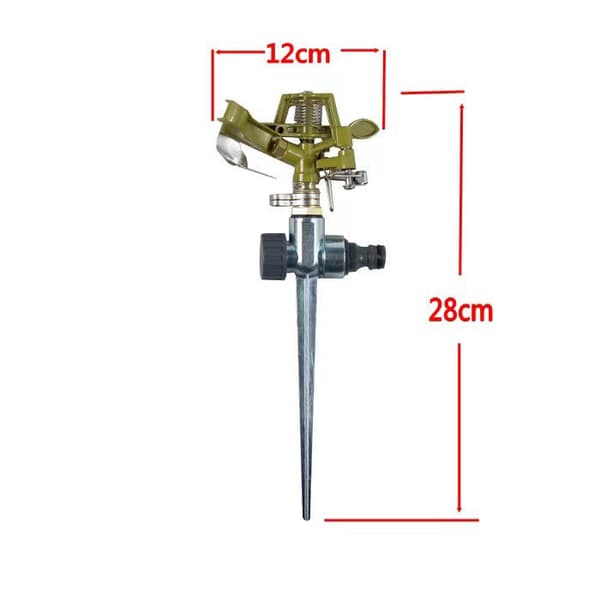 Stor Metallisk Gräsmatta Bevattningssystem Cirkelsprinkler Puls Spr