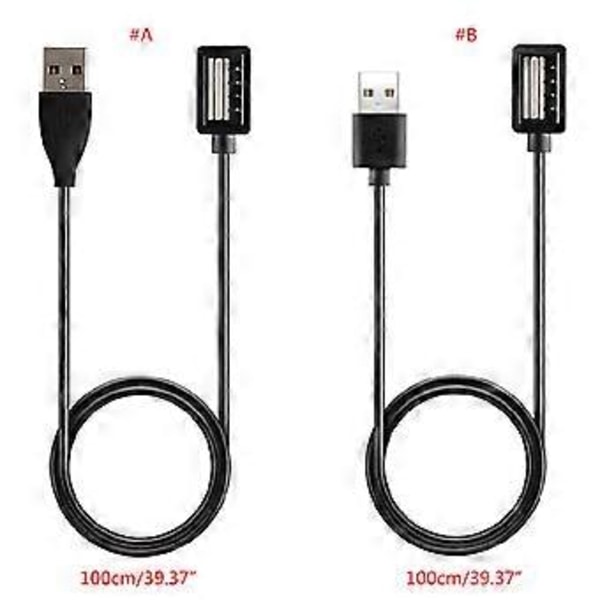 Smart Lader USB Ladingkabel Rask Lading Dock Cradle for Suunto 9/Spartan Ultra/Spartan Sport Smartklokke (Svart Kvadrathode)