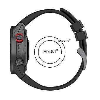 Silikoninen ranneke Garmin Fenix 7S Sapphire Solarille (Punainen)