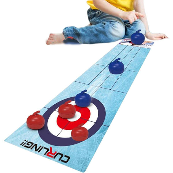 Bordcurling - Curlingbordspel Kit för Vuxna - Bordsspel Fu