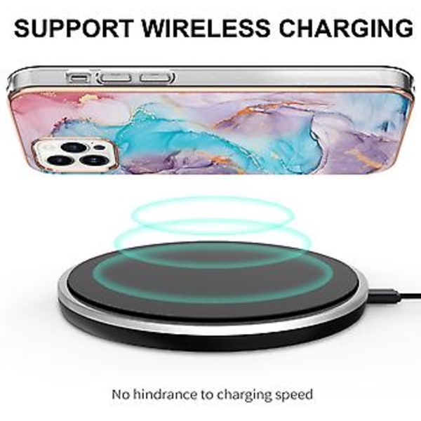 Elektroplettert TPU-etui for iPhone 15 Pro Max (Blå)