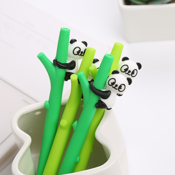 8 st Panda Gel Pen Black Ink Pens, 0,5 mm Kawaii Panda Gel Pens,