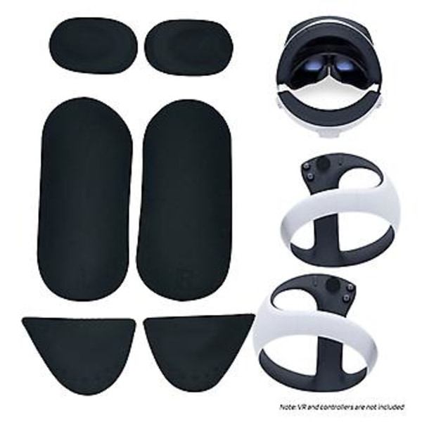 Beskyttende silikonpute deksel for PS VR 2 håndtak ermer kontroller hudgrep (svart)