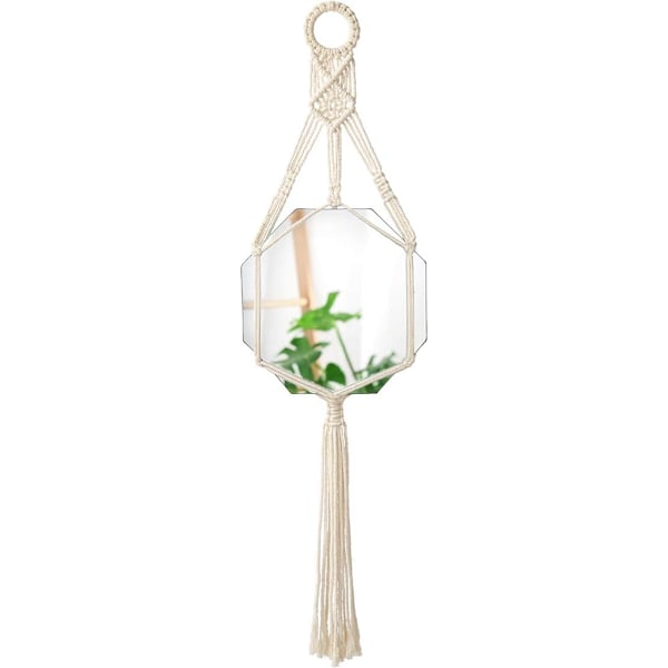 Tassel Veggmontert Speil Bohemisk Geometrisk Dekorativt Speil For