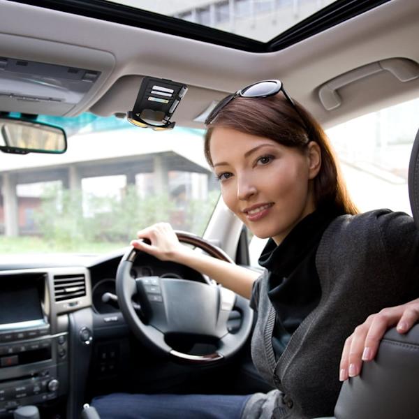 (Musta) Auton Visiiri Järjestäjä, Universaali Auton Lasien Pidike Klipsi Nahkaisella Säilytyslokerolla Auto