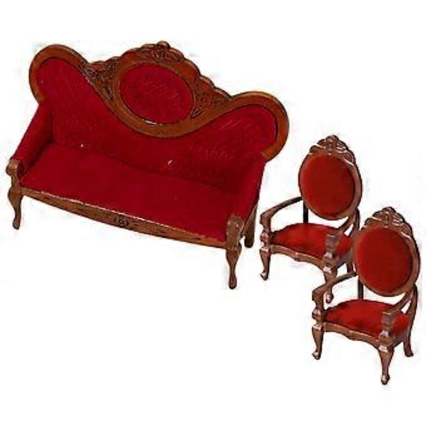 3 stk. Dukkehus Mini Møbel Model Simulation Mini Sofa Dukkehus Stue Layout Sofa Model