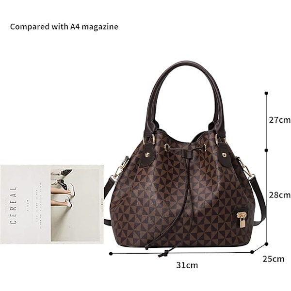 Damer Handväska PU Läder Topphandtag Axelväska Crossbody