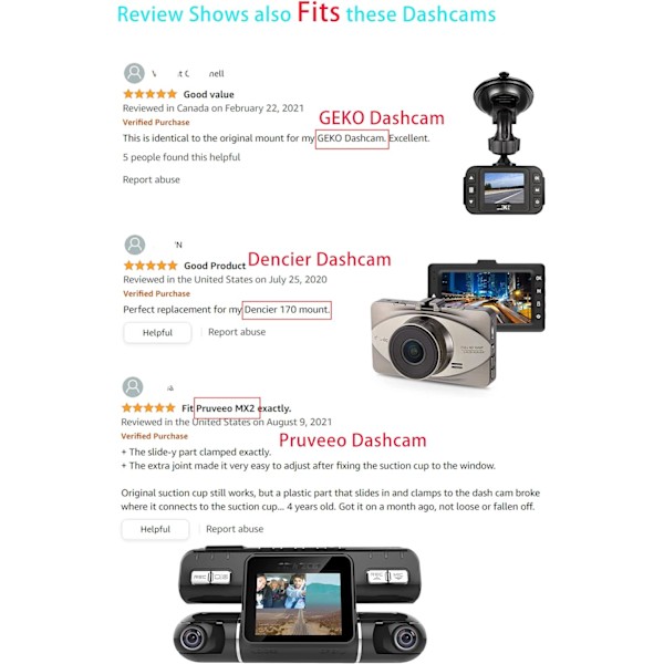 Yi bilkamera 2,7 tum Wifi 165 och 130 graders Yi Dash Camera Suc