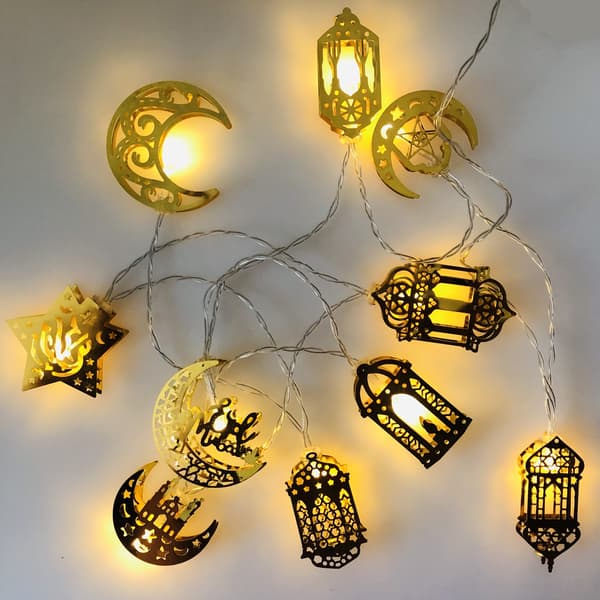 Ramadan Dekorationslys Eid Lys 3M 20LED Femtakket Stjerne Gl
