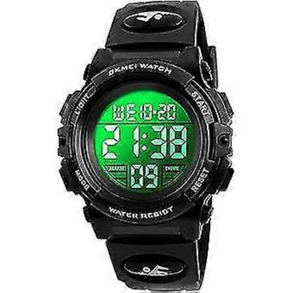Pojkklocka Digital Sport Vattentät Elektronisk Barnklocka Alarmklocka 12/24 H Stoppur Kalender Pojke Flicka Armbandsur