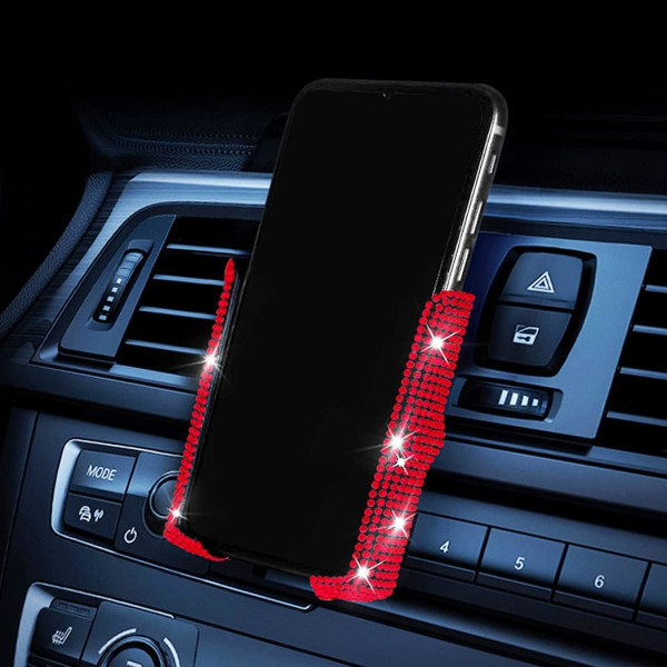 Bling biltelefonhållare, 360 graders justerbar kristallbiltelefon H
