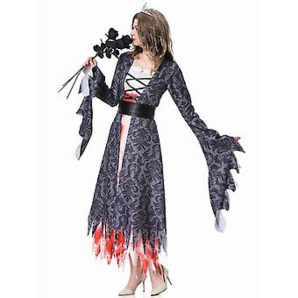 Halloween-verinen kauhuhaamu morsian kuningatar koristeasu