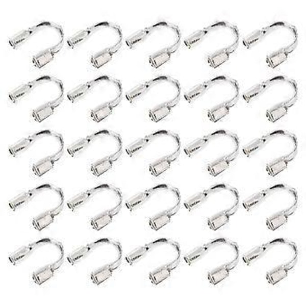 200 st Silverfärgade Mässingstrådskydd och Beskyddare U-formade Tillbehör för Smyckestillverkning