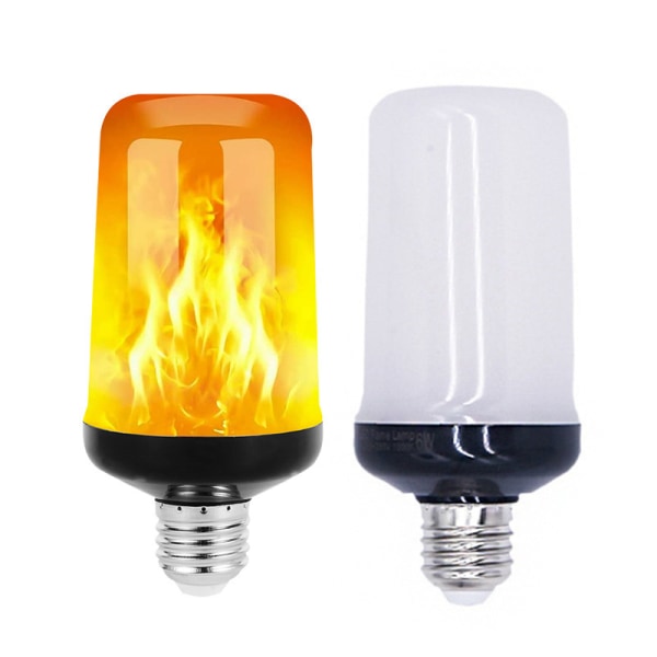 E27 Gul Lyskilde, Rum Flamme Pære, E27 LED Flamme Effekt Pære, 4 L