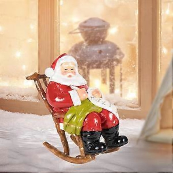 Jultomte Staty Julfestfigur för Inflyttningsfest Skåp Öppen Spis