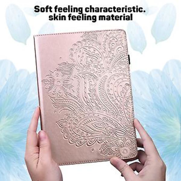 TPU+PU-fodral för Samsung Galaxy Tab S6 Lite P610 (Roséguld)