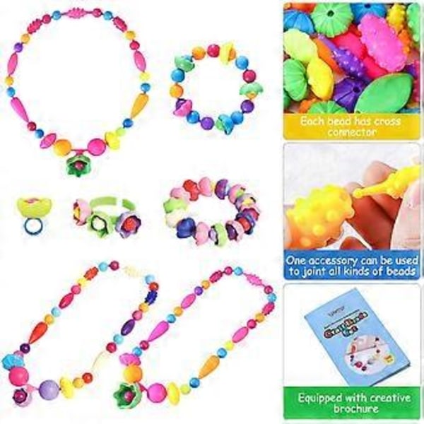 Smyckestillverkningskit Hårband Halsband Armband DIY Konst Hantverk Set DIY Pärlor Smyckespärlor Barn