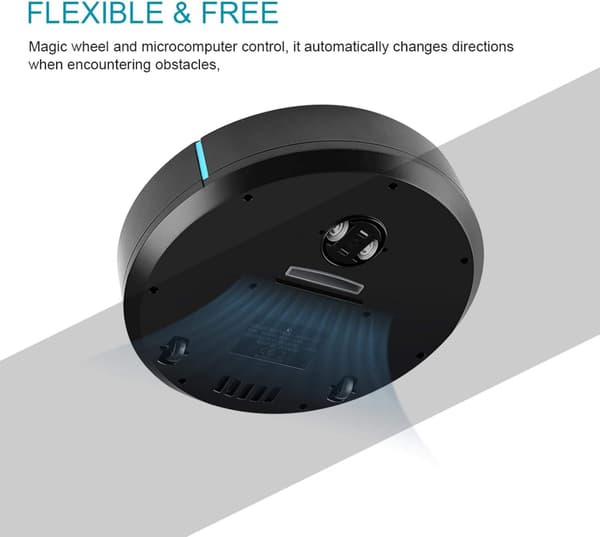 Smart Robot Gulvrenser USB Genopladelig Rengøringsrobot (Sort)