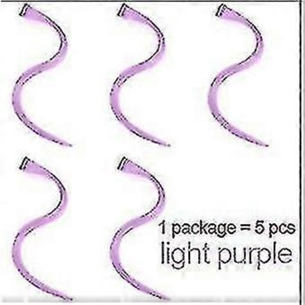5 stk/pakke lang rett clip in one piece hair extensions 20\" 50cm syntetisk hår rosa rød blå clip on hårstykker kvinner jenter (Rosa)