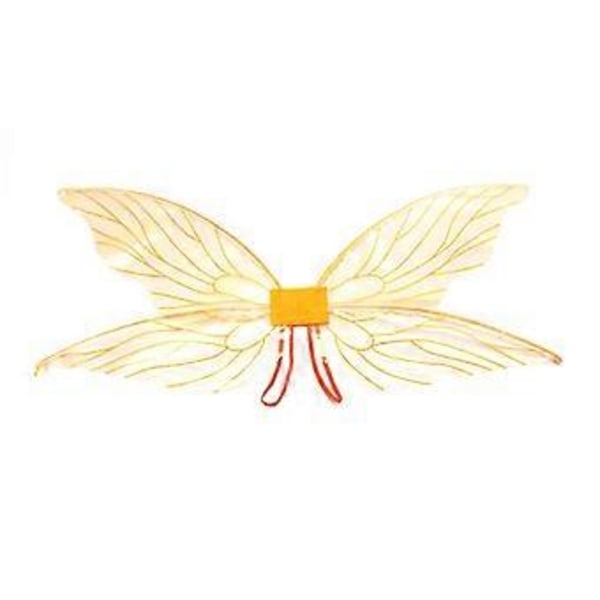 Alvevinger Skinnende Prinsessevinge Sommerfugl Fe Vinger Kostyme for Festival Halloween Kostyme Utkledning Qinhai( Oransje)