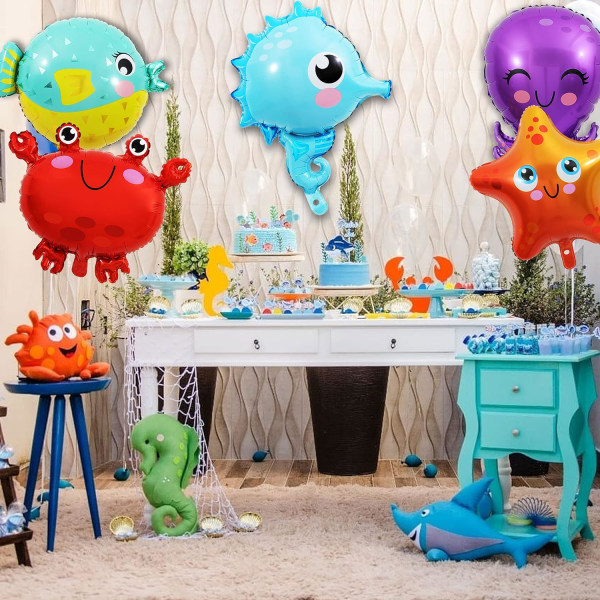 5 st havsdjursballonger under havet ballonger havsdel
