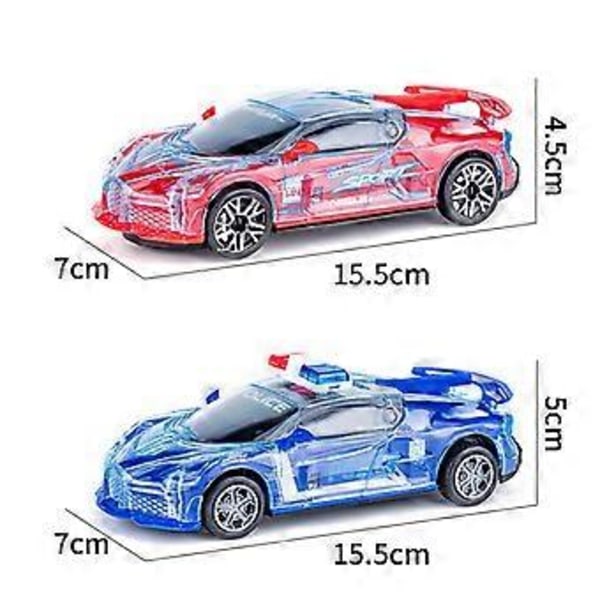 Lasten poliisiauto urheiluauto leluautomalli ääni- ja valoefekteillä sähköinen yleispoliisiauto pojan lahja kilpa-auto (Sininen urheiluauto)
