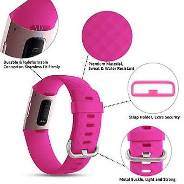 Timanttikuvioinen ranneke FITBIT Charge 2:lle, 12,5x8,5 cm (Kahvi)