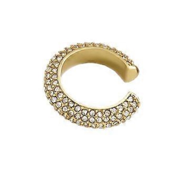 Legerings Øreklips Rhinestone Smukke Dekorative C Form Moderne Øreringe til Kvinder (Hvid)