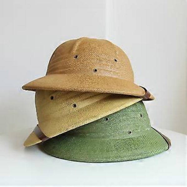 Handgjord Stråhatt Elegant PU-bälte Dekorerad Solhatt för Kvinnor Fest Brittisk Pith-hatt Stråstickad Stråhatt Grå(Grå)
