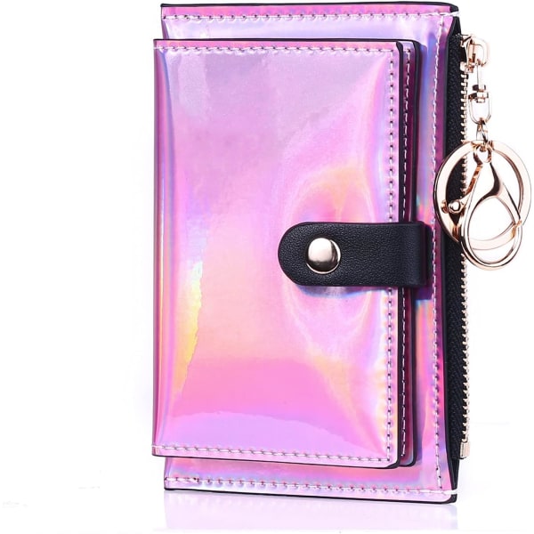 Laser plånböcker för kvinnor, nyckelhållare med dragkedja, liten kreditväska, modedesign, personlig vägg