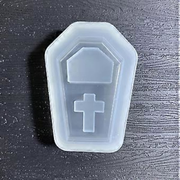 Halloween Kiste Resin Form Kors Kiste Flydesand Form Resin Kunst Håndværk DIY Håndlavet Smykkefremstillingsværktøj Silikoneform