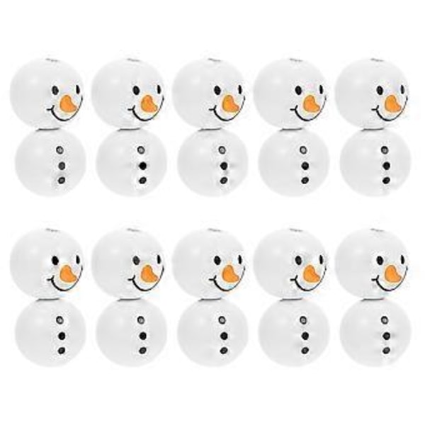 20 st Jul Träpärlor DIY Lösa Pärlor Dekorativa Tecknade Snögubbe Pärlor