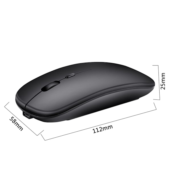 2.4G genopladelig trådløs mus (sort)