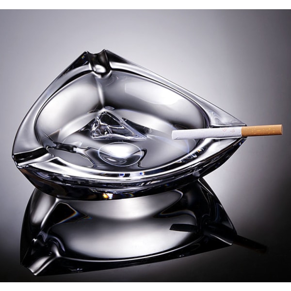 Kristall Triangel Ashtray Kreativ Bärnsten Ashtray Cigarr Ashtray Varm