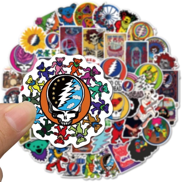 Rockmusik Band-klistermærker med 50 ark vinyl-mærkat-merchandise til bærbare computere